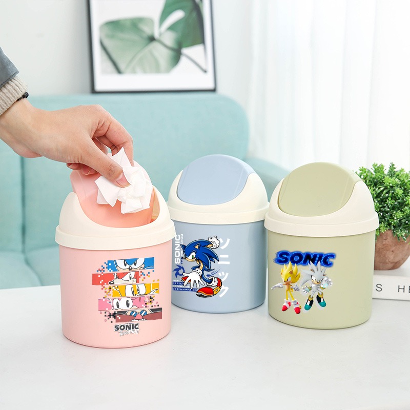 Desk Setup Clean - Sonics Car Trash Can Cartoon Anime