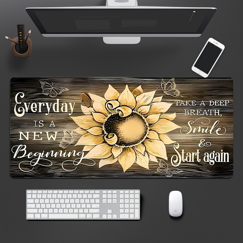 Desk Setup Inspiration - Sunflower Mouse Pad Inspirational Desk Mat