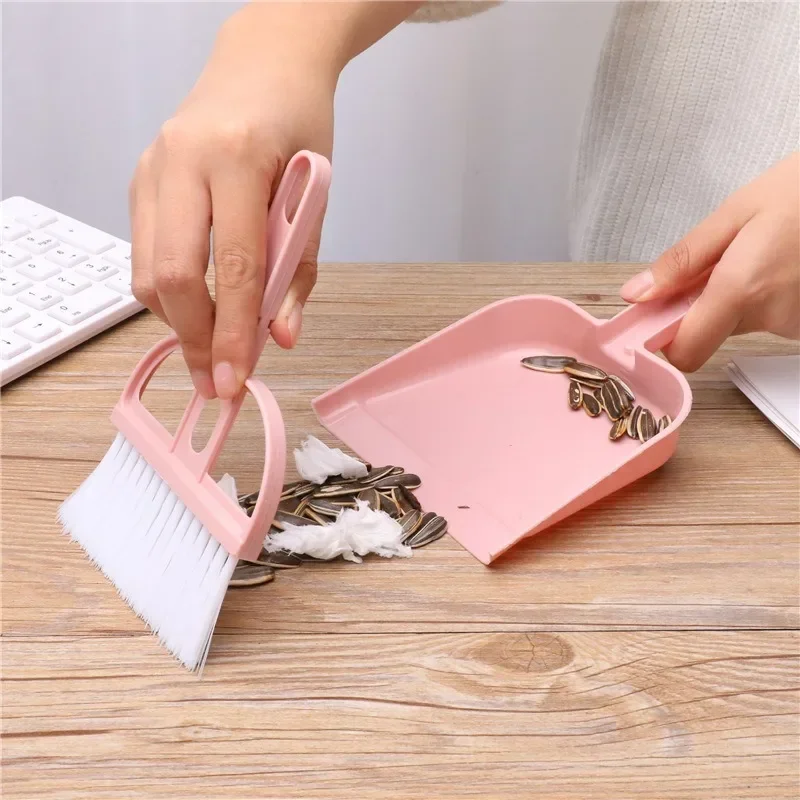 Desk Setup Clean - 1Set Mini Dustpan Brush Set Keyboard