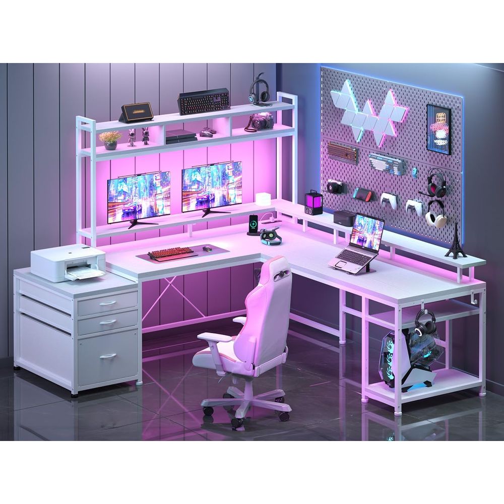 104-inch L-Shaped Desk for Dua - L Shaped Desk Setup 评论和价格