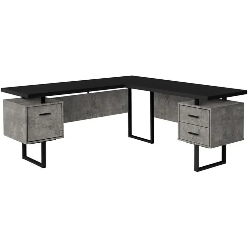 L-Shaped 70 Computer Desk with - L Shaped Desk Setup 评论和价格