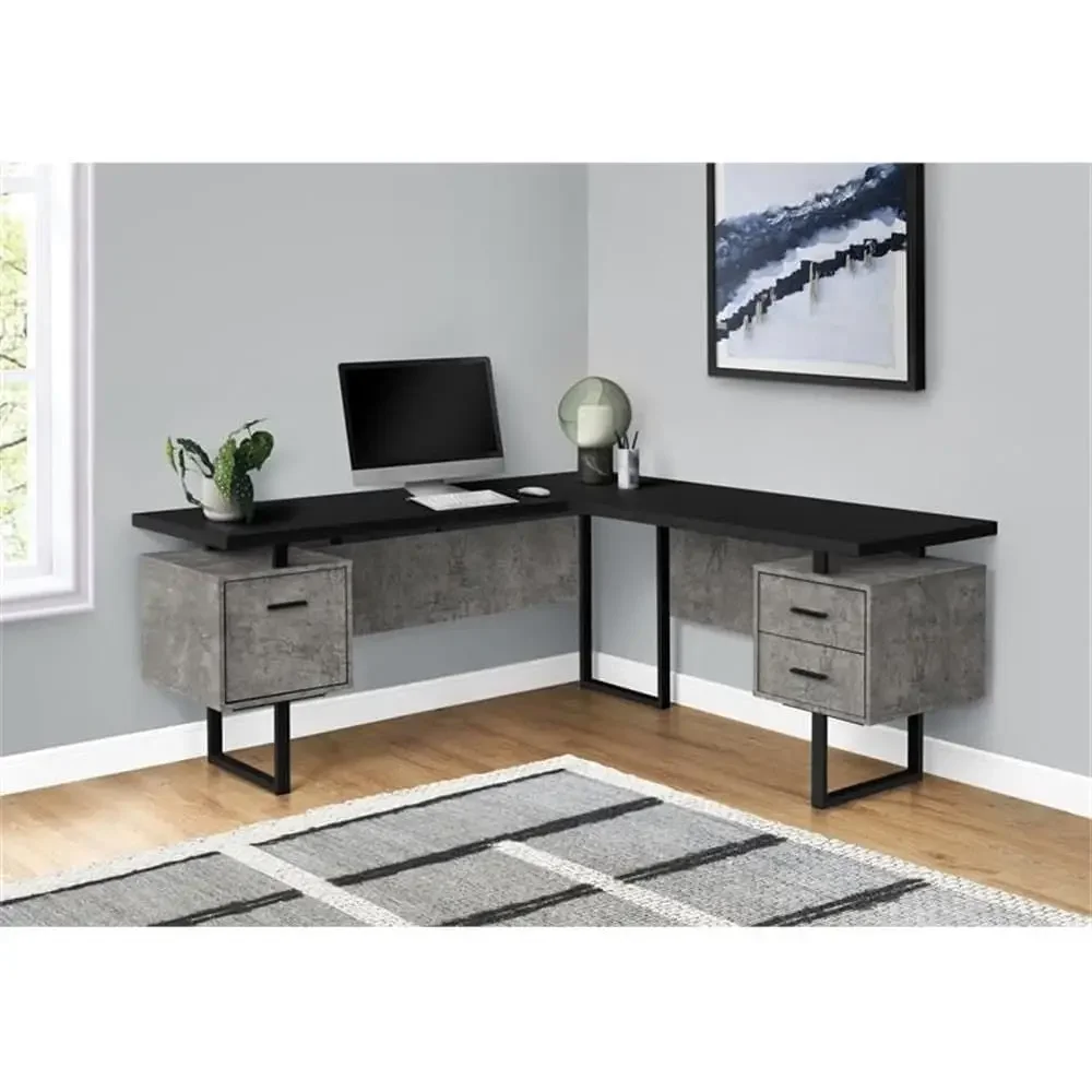 L-Shaped 70 Computer Desk with - L Shaped Desk Setup 评论和价格