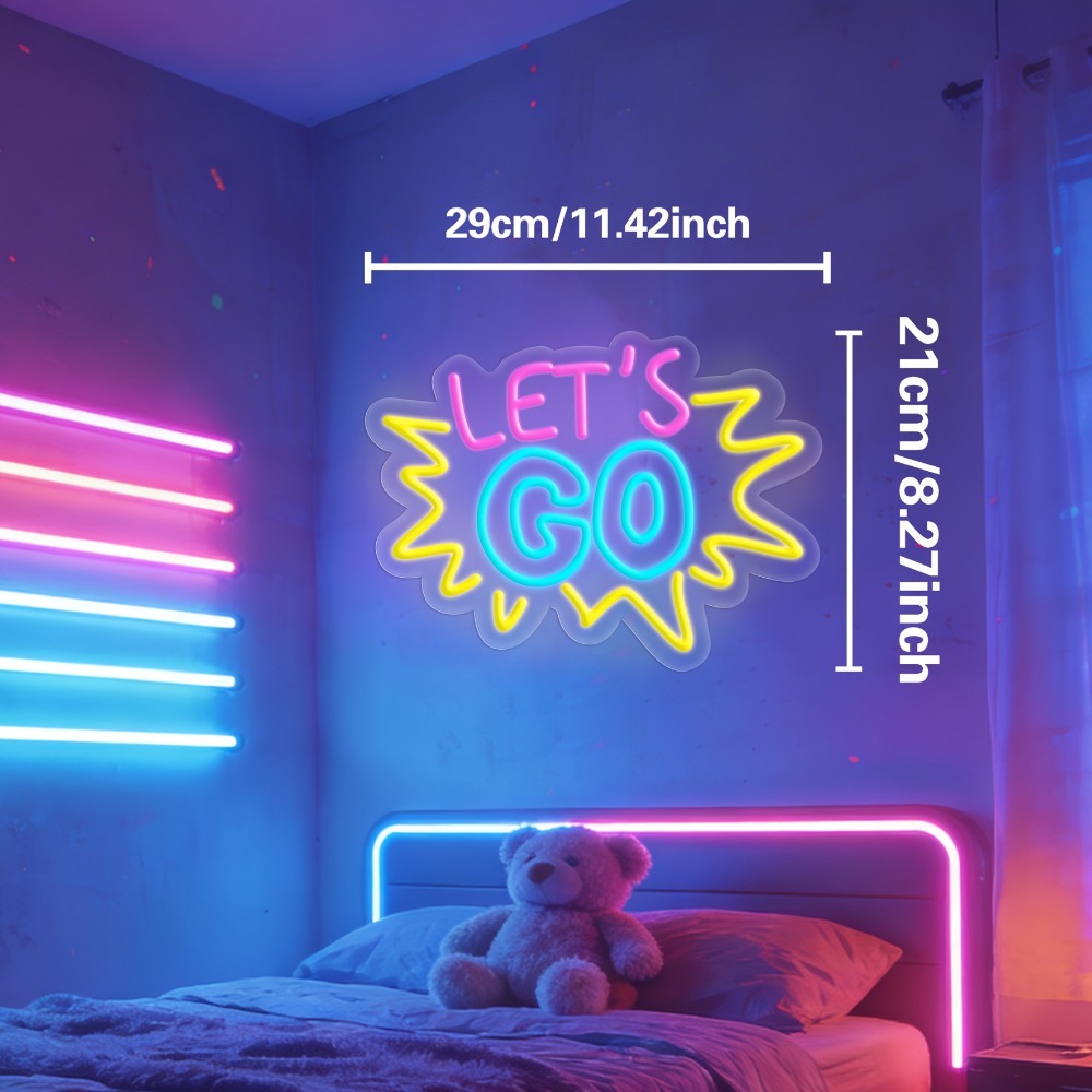 LET'S GO Multicolor LED Neon S - Desk Setup Inspiration 评论和价格