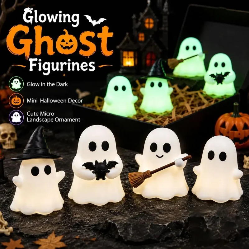 1-5PCS Glow in Dark Mini Ghost - Desk Setup Dark 评论和价格