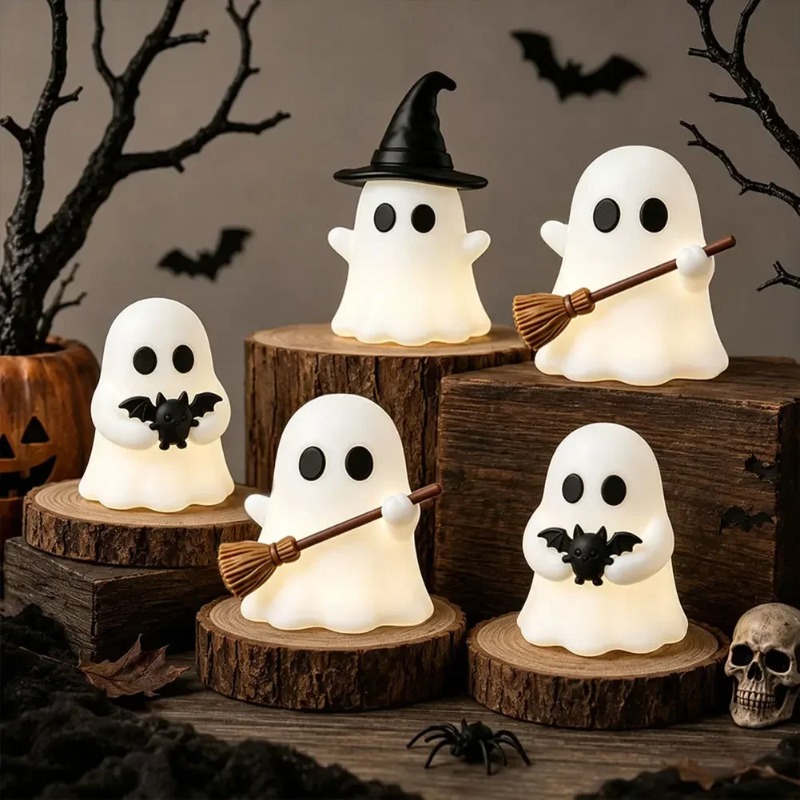 1-5PCS Glow in Dark Mini Ghost - Desk Setup Dark 评论和价格