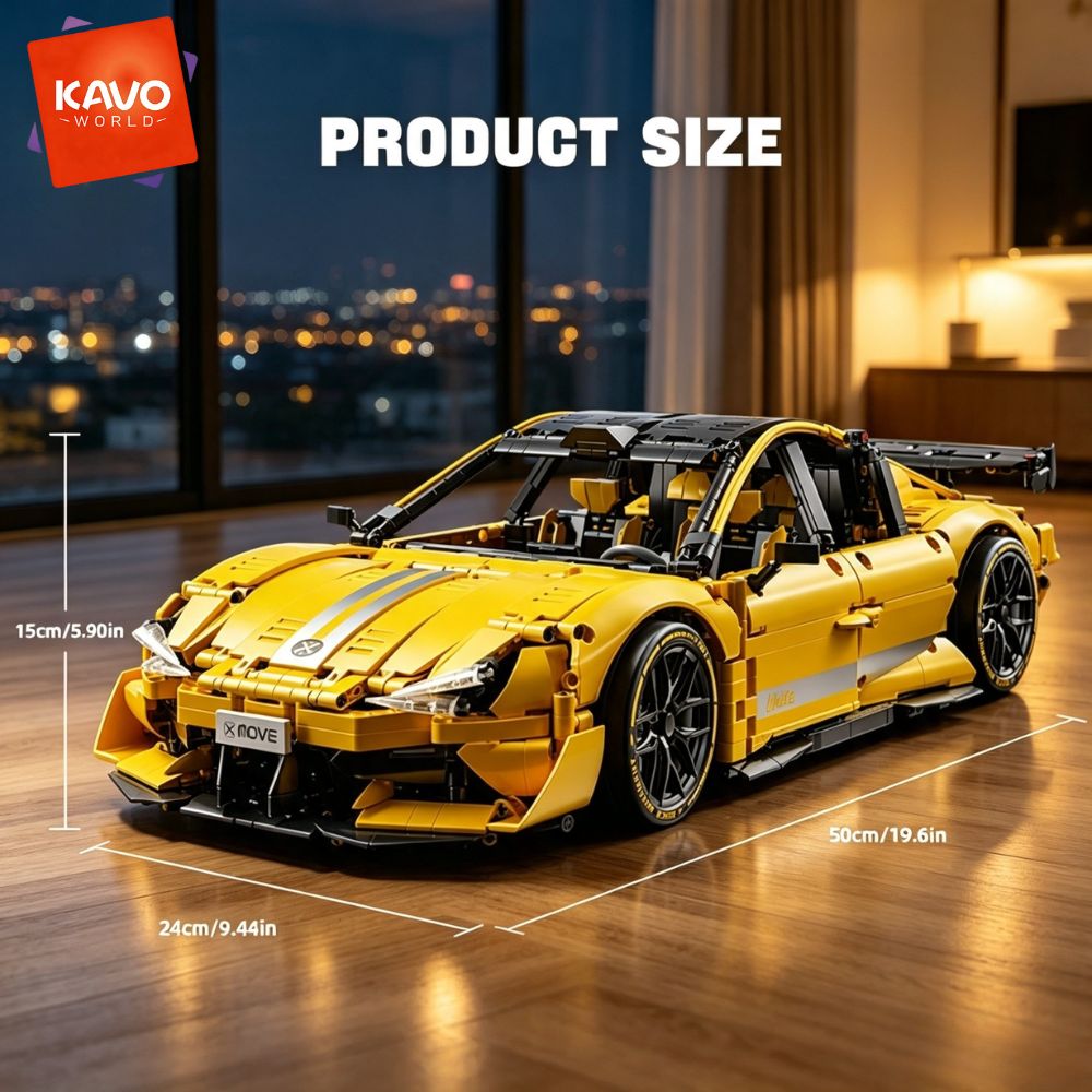 KAVOWORLD 2143pcs Yellow 1:10  - Desk Setup Diy 评论和价格