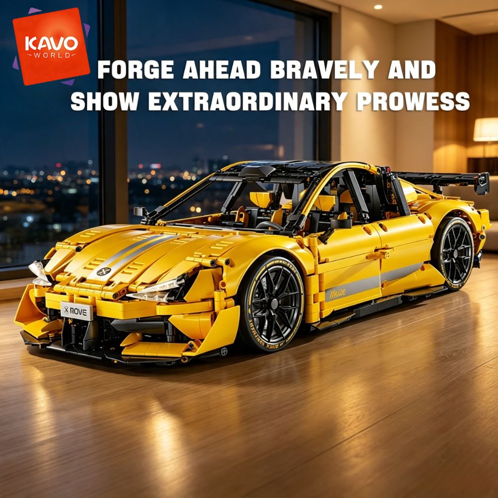 KAVOWORLD 2143pcs Yellow 1:10  - Desk Setup Diy 评论和价格