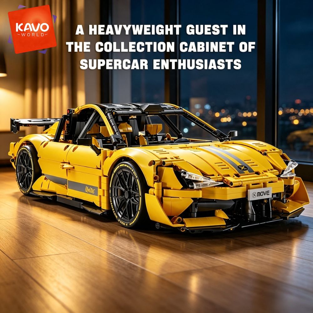 KAVOWORLD 2143pcs Yellow 1:10  - Desk Setup Diy 评论和价格