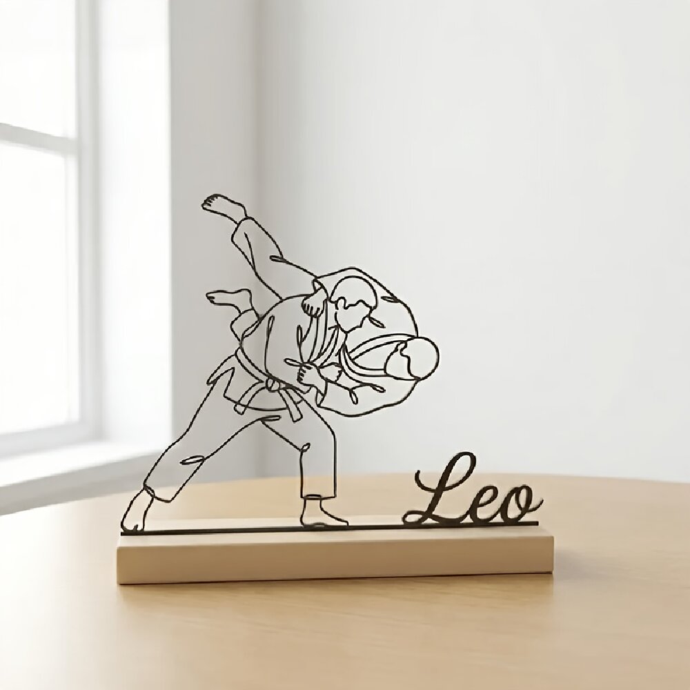 Custom Engraved Judo Martial A - Desk Setup Decor 评论和价格