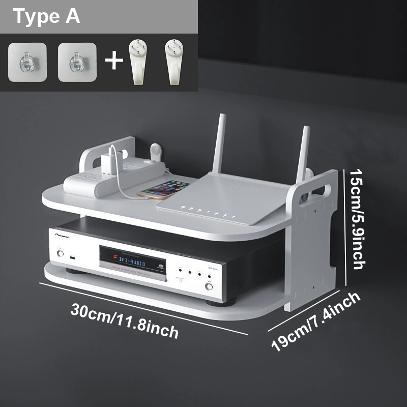 Wall-Mounted Router Cable Orga - Desk Setup Organizer 评论和价格