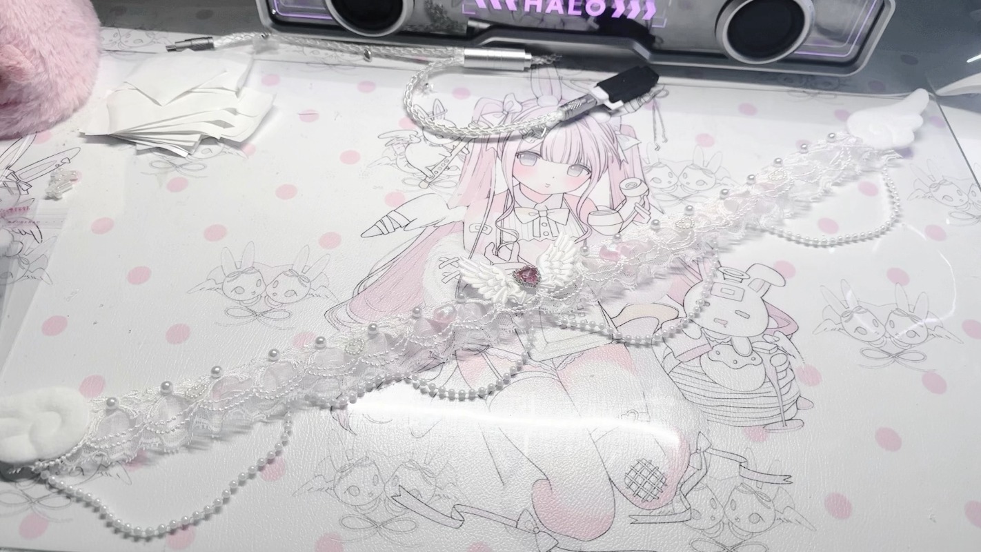Handmade White Lace Monitor De - Desk Setup Diy 评论和价格