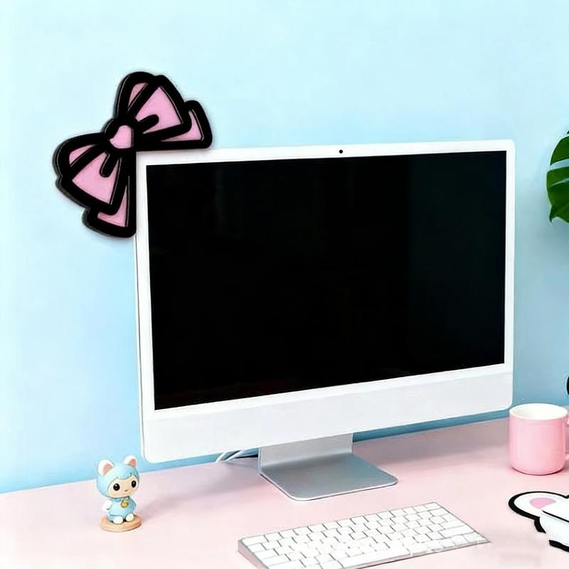 New 1/2Pcs Wooden Bowknot PC A - Desk Setup Accessories 评论和价格
