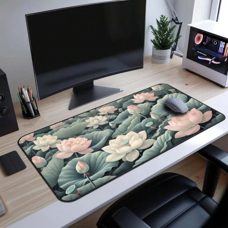 Large Lotus Flower Desk Mat No - Desk Setup Inspiration 评论和价格
