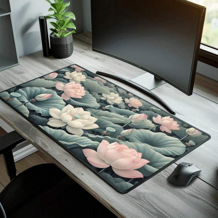 Large Lotus Flower Desk Mat No - Desk Setup Inspiration 评论和价格