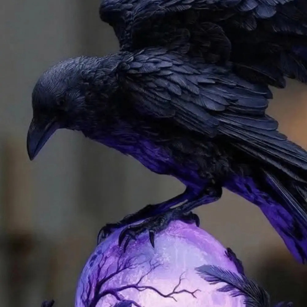 Creative Gothic Raven LED Lamp - Desk Setup Dark 评论和价格