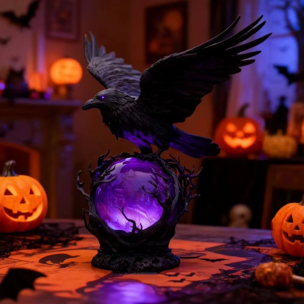 Creative Gothic Raven LED Lamp - Desk Setup Dark 评论和价格