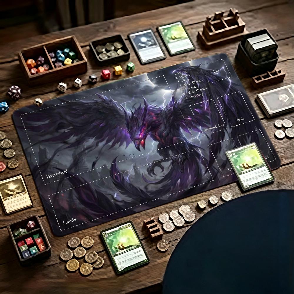 Dark Purple Phoenix Playmat TC - Desk Setup Dark 评论和价格