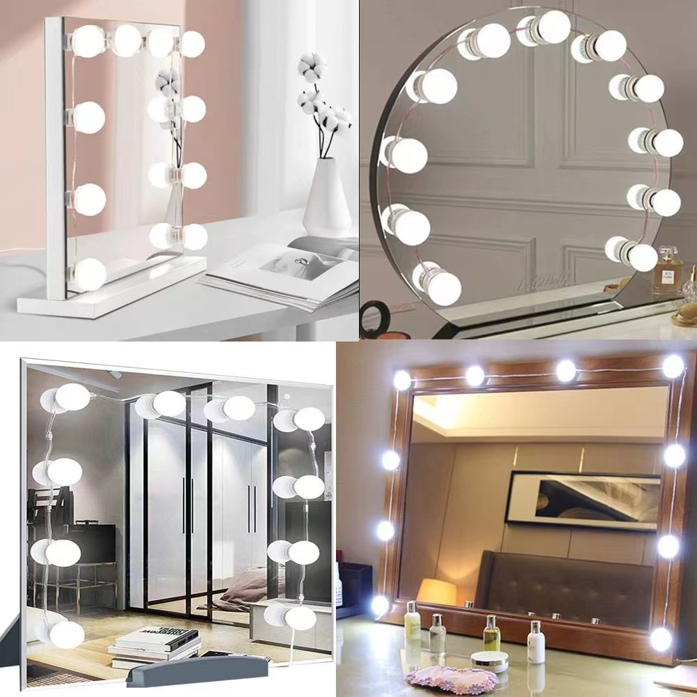 LED Light Paste Mirror Makeup  - Desk Setup Lighting 评论和价格