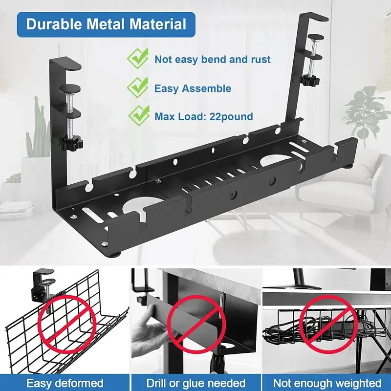 Under Table Telescopic Storage - Desk Setup Organizer 评论和价格
