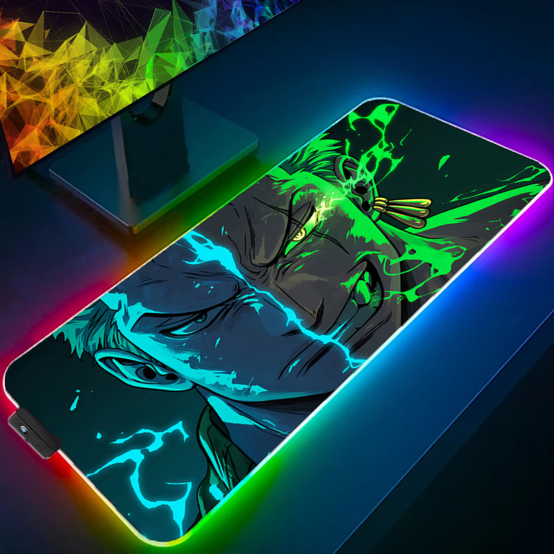 ONE PIECE Zoro Mouse Pad RGB G - Desk Setup Accessories 评论和价格