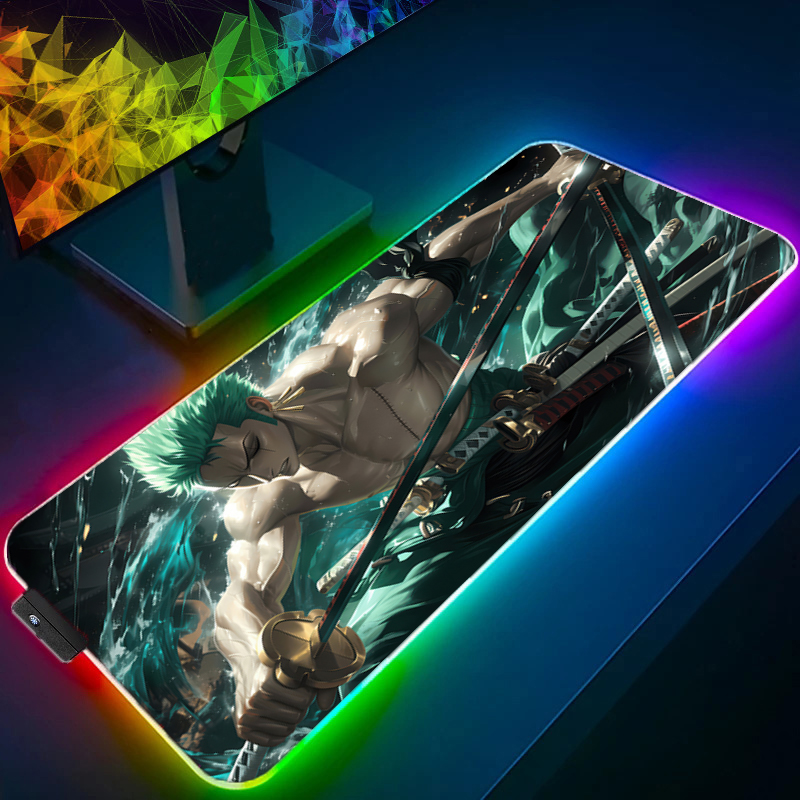 ONE PIECE Zoro Mouse Pad RGB G - Desk Setup Accessories 评论和价格