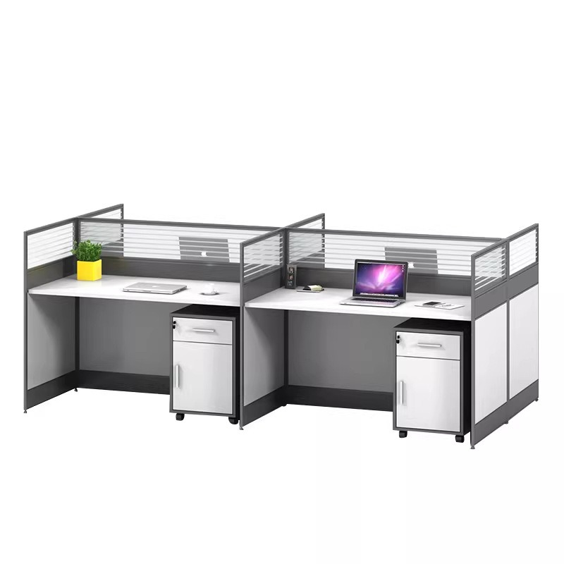 White Office Desk for 2 4 or 6 - L Shaped Desk Setup 评论和价格