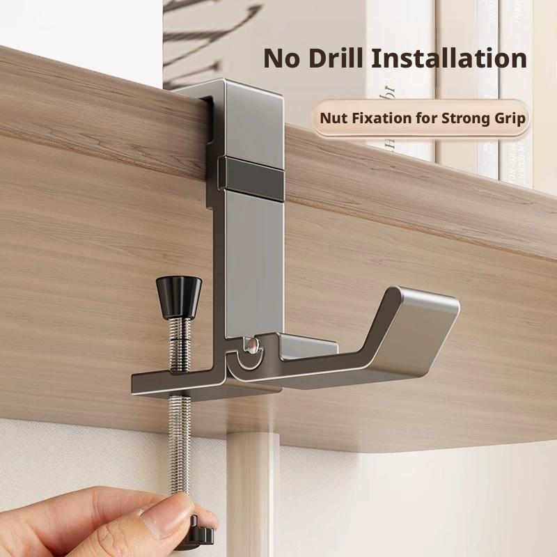 No Drill Foldable Desk Hook  C - Desk Setup Organizer 评论和价格