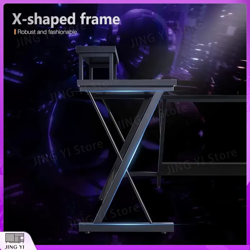 L Shaped Gaming Desk with Moni - L Shaped Desk Setup 评论和价格