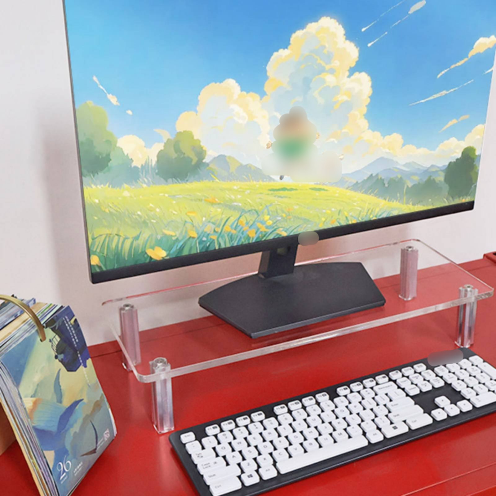 Acrylic Monitor Stand Easy to  - Desk Setup Organizer 评论和价格