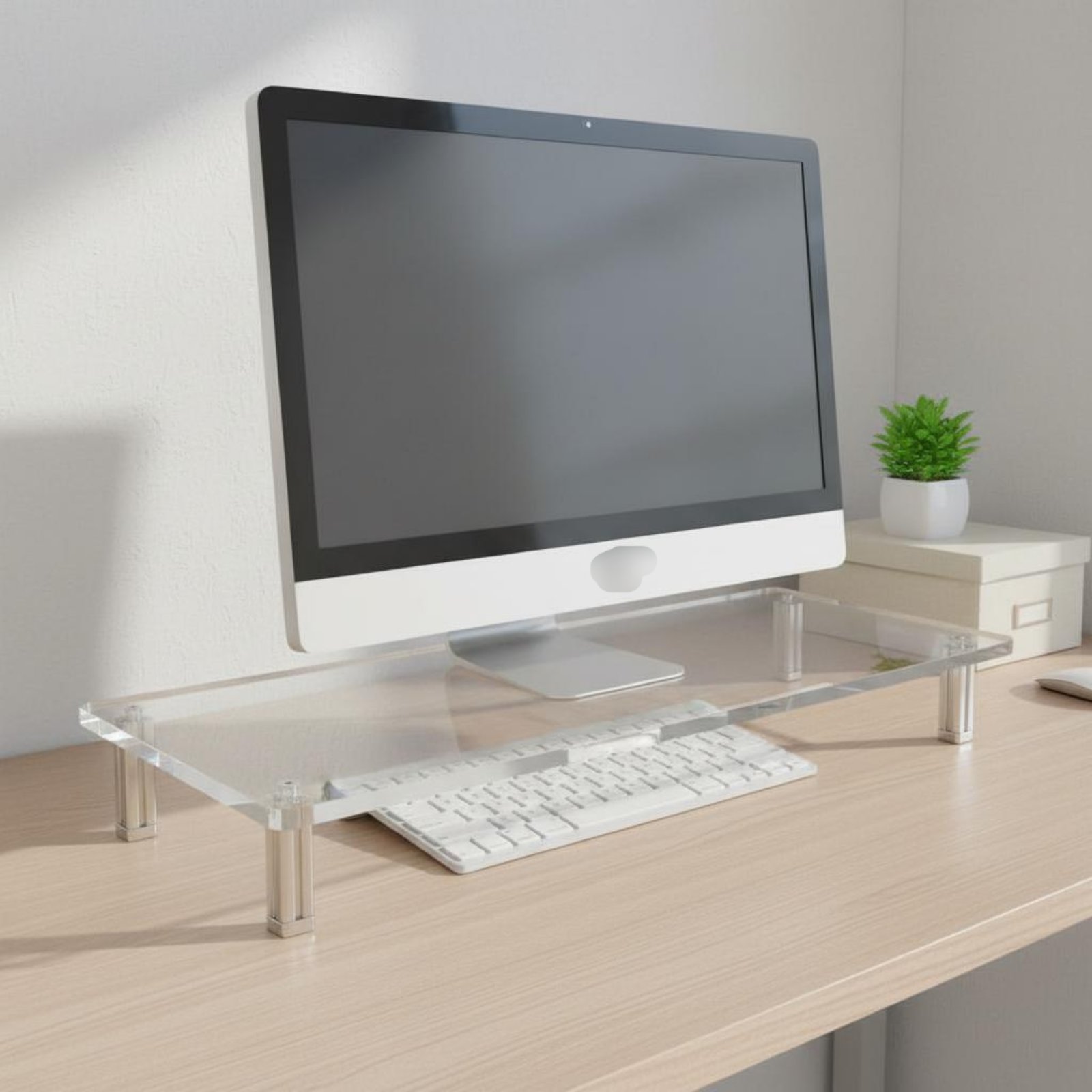 Acrylic Monitor Stand Easy to  - Desk Setup Organizer 评论和价格