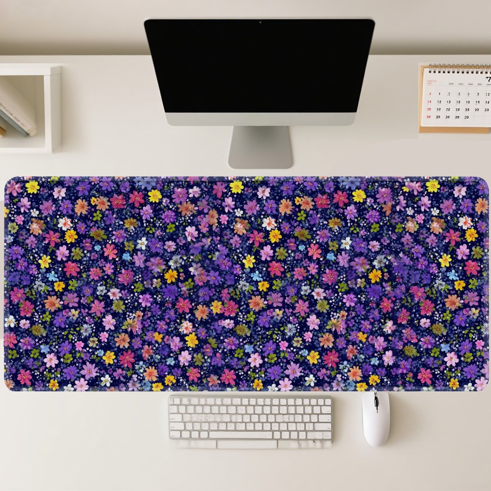 Floral Pattern Desk Mat Large  - Desk Setup Dark 评论和价格