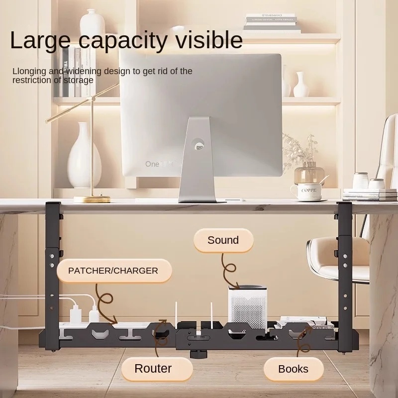 Telescopic Under Table Storage - Desk Setup Organizer 评论和价格