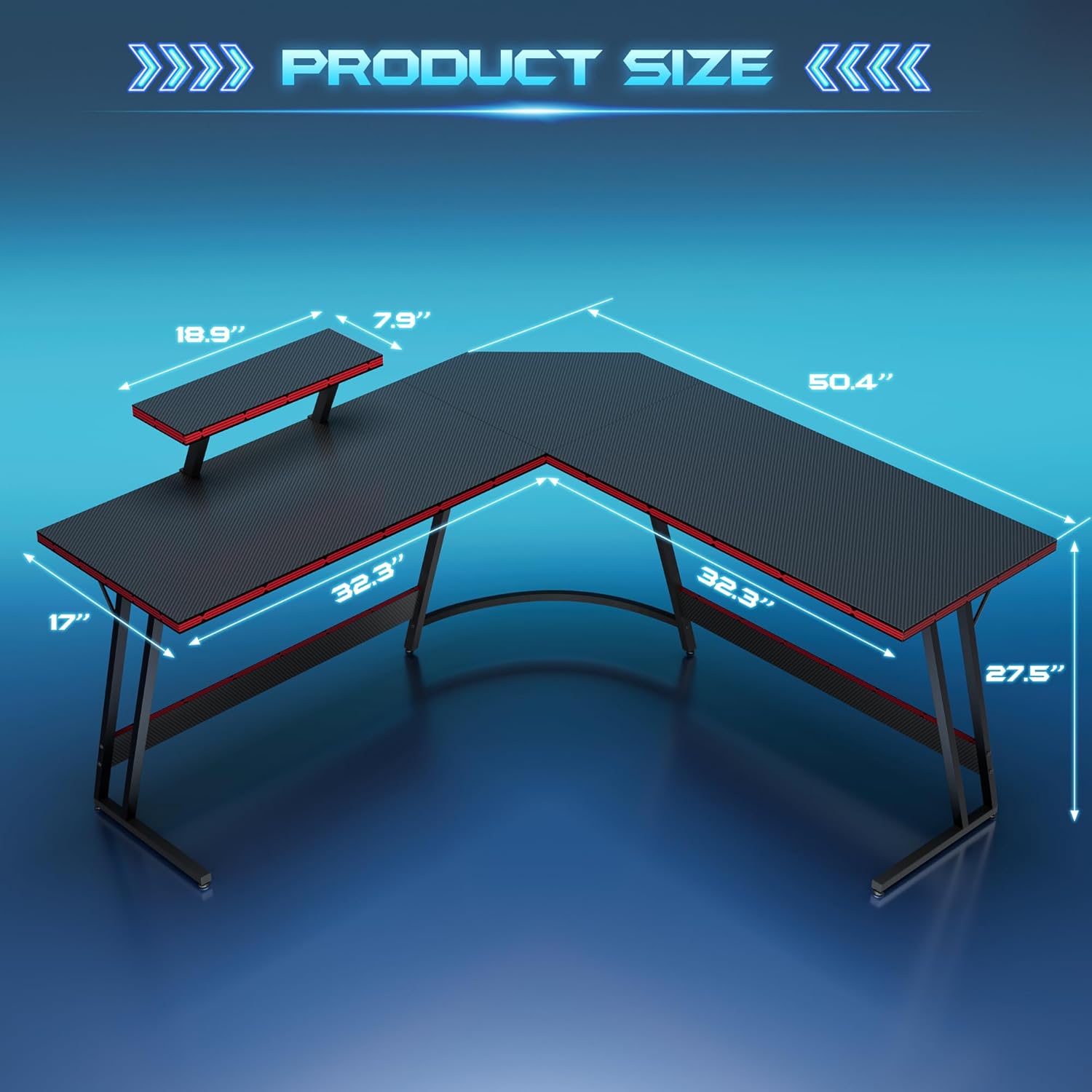 L-Shaped Adjustable Gaming Des - L Shaped Desk Setup 评论和价格