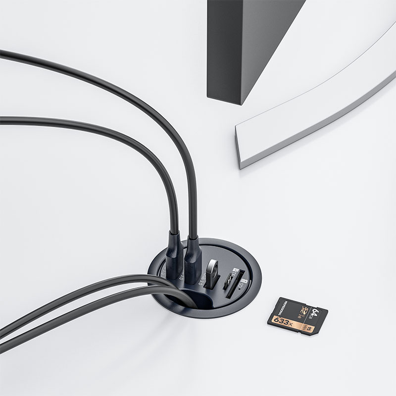 USB HUB 3.0 Mount In Desktop D - Desk Setup Hub 评论和价格