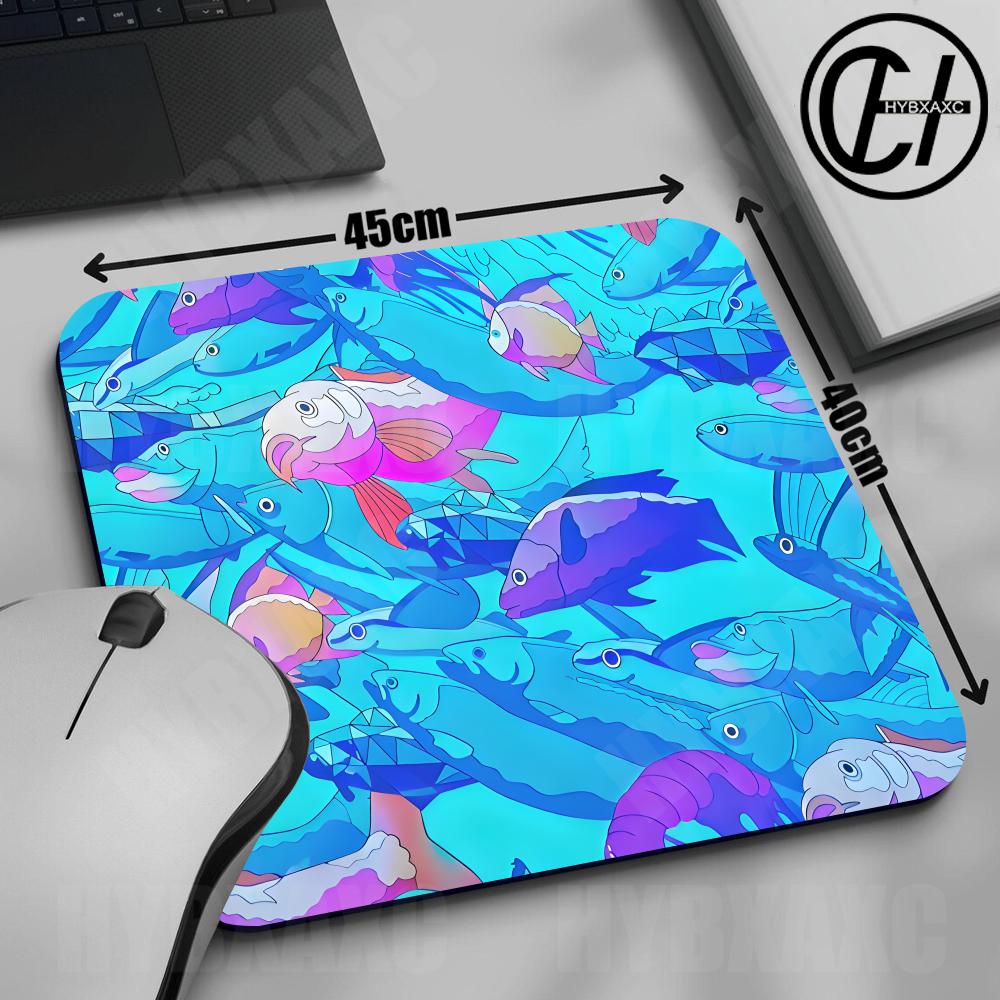 HYBXAXC Mouse Pad Cute Fish De - Desk Setup Blue 评论和价格