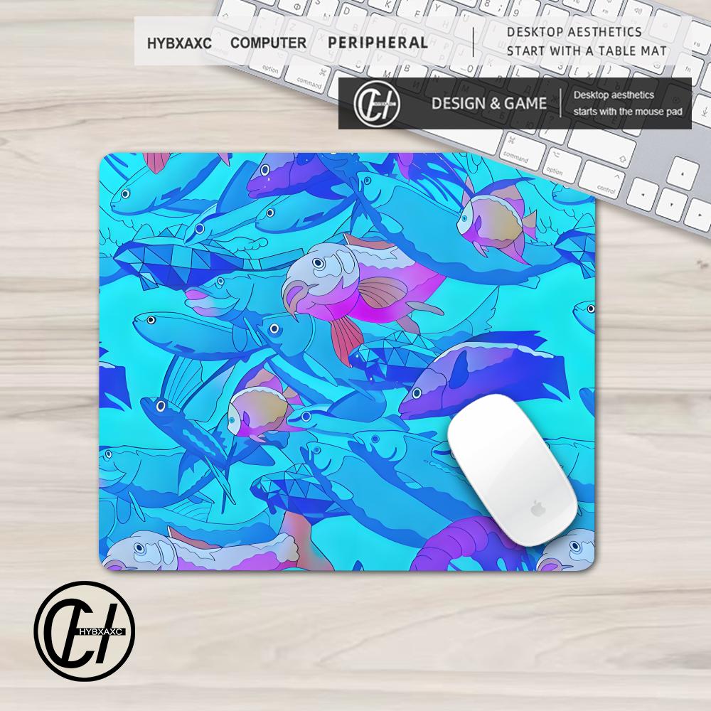 HYBXAXC Mouse Pad Cute Fish De - Desk Setup Blue 评论和价格