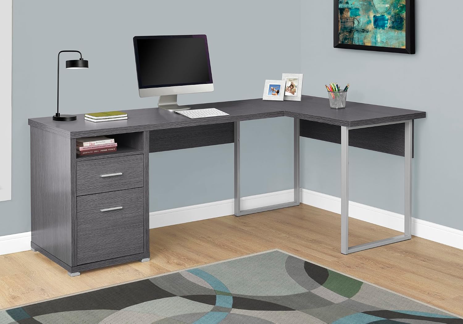 I 7257 Computer Desk, Home Off - L Shaped Desk Setup 评论和价格
