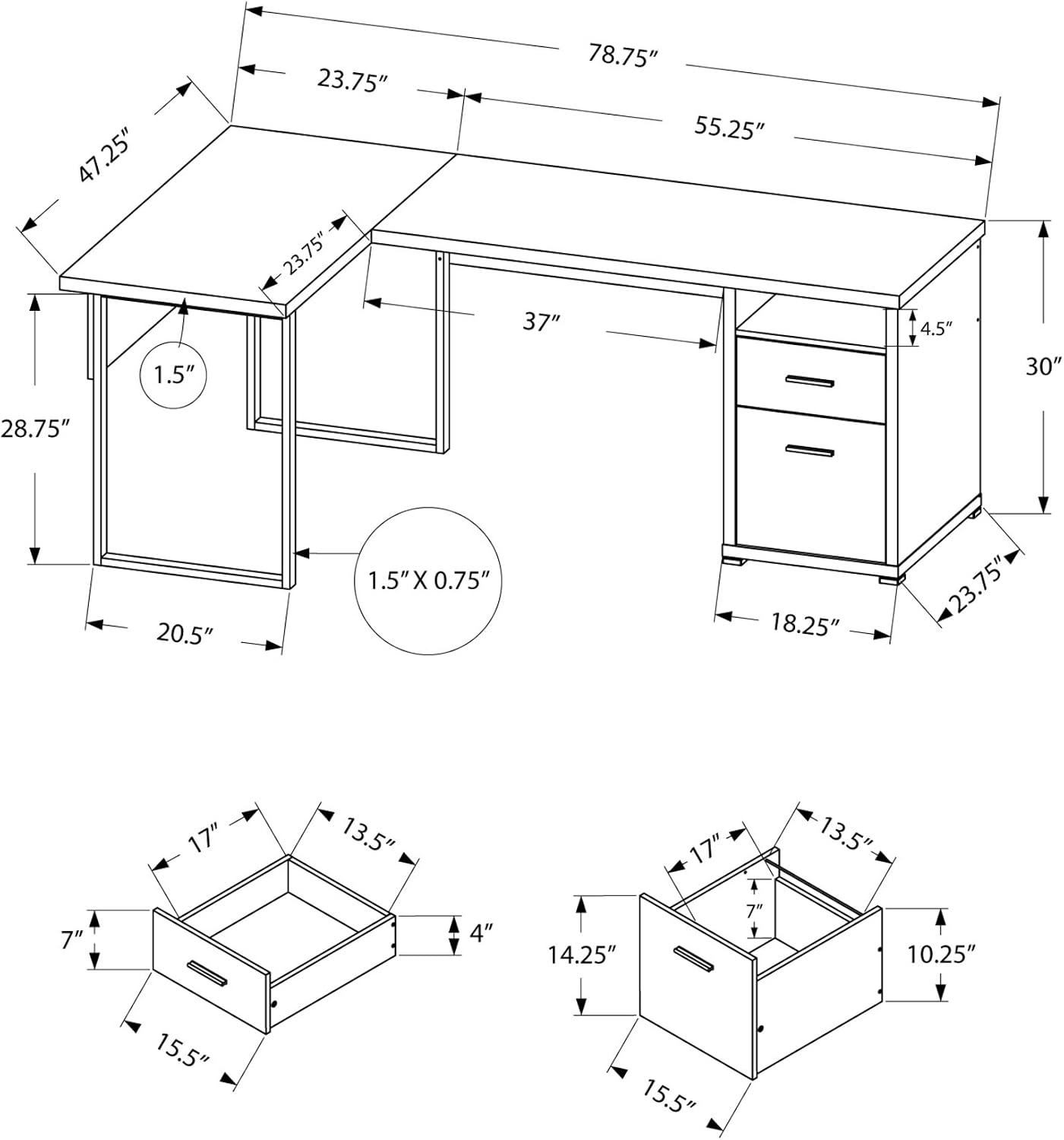 I 7257 Computer Desk, Home Off - L Shaped Desk Setup 评论和价格
