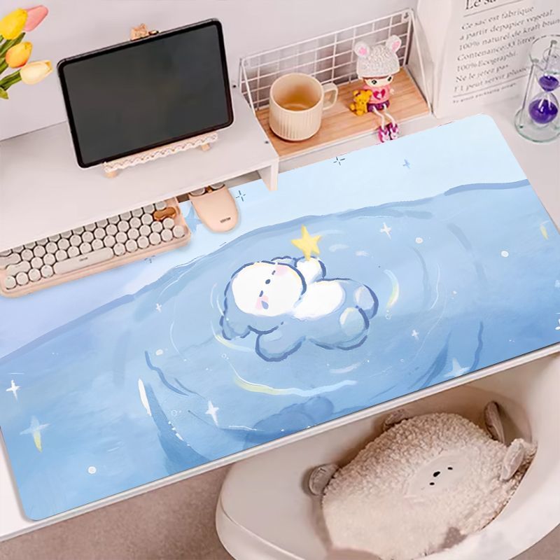 Leather Desk Pad Mouse Protect - Desk Setup Blue 评论和价格
