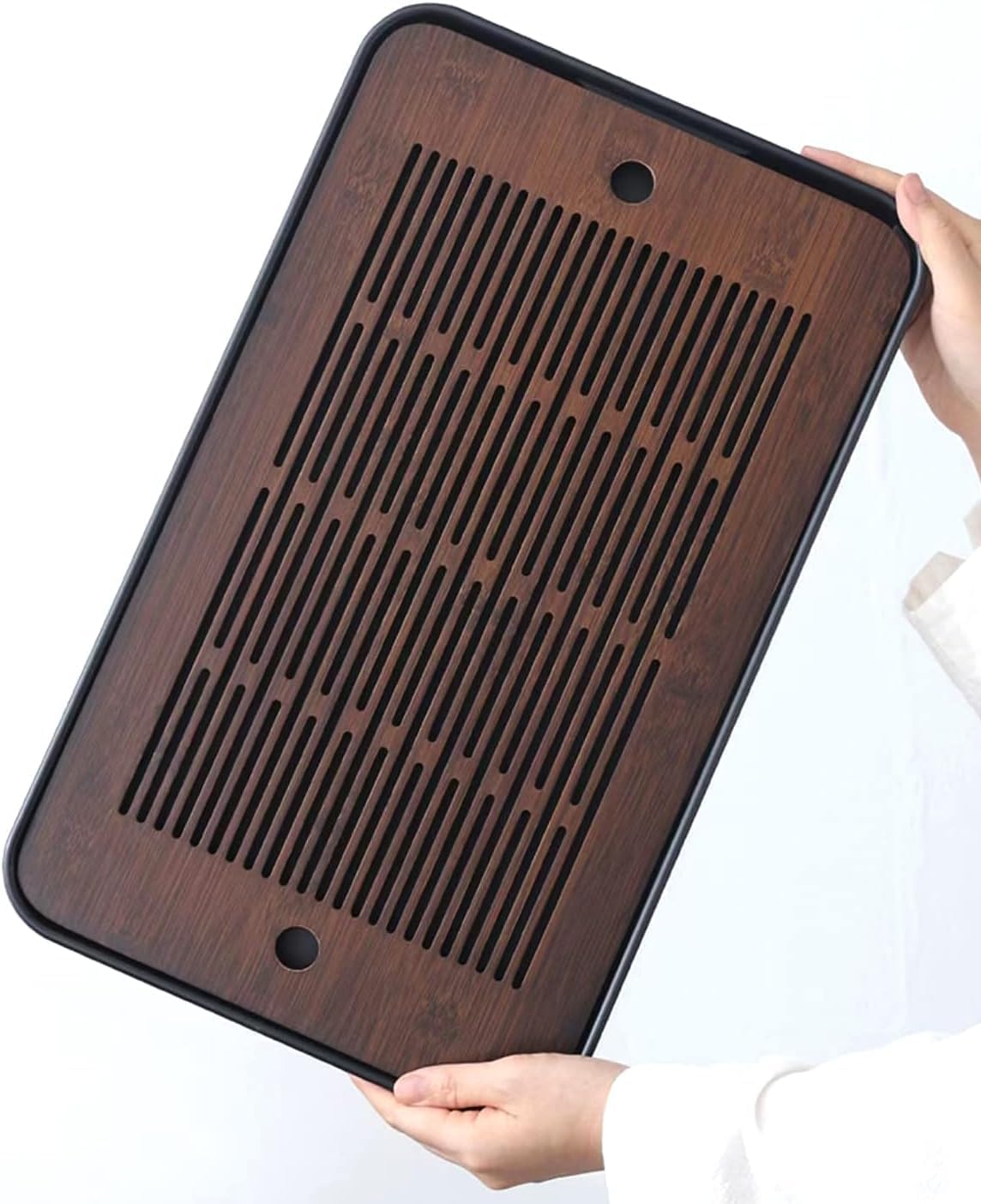 Natural Bamboo Tea Tray with H - Desk Setup Clean 评论和价格