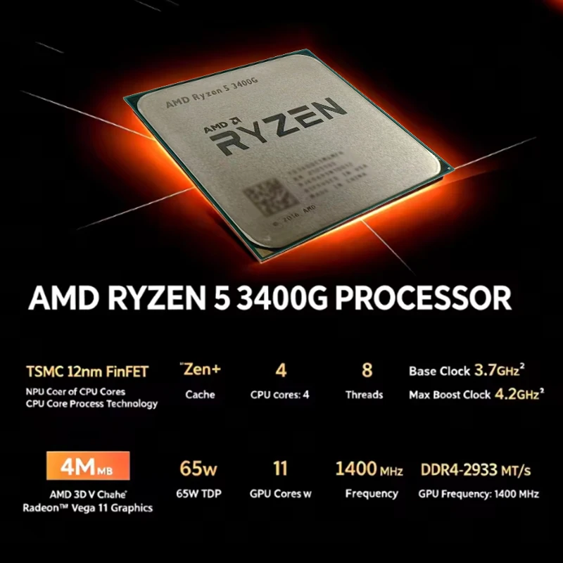 AMD Ryzen 5 3400G AM4 Desktop  - Amd Cpu Ryzen 5 评论和价格