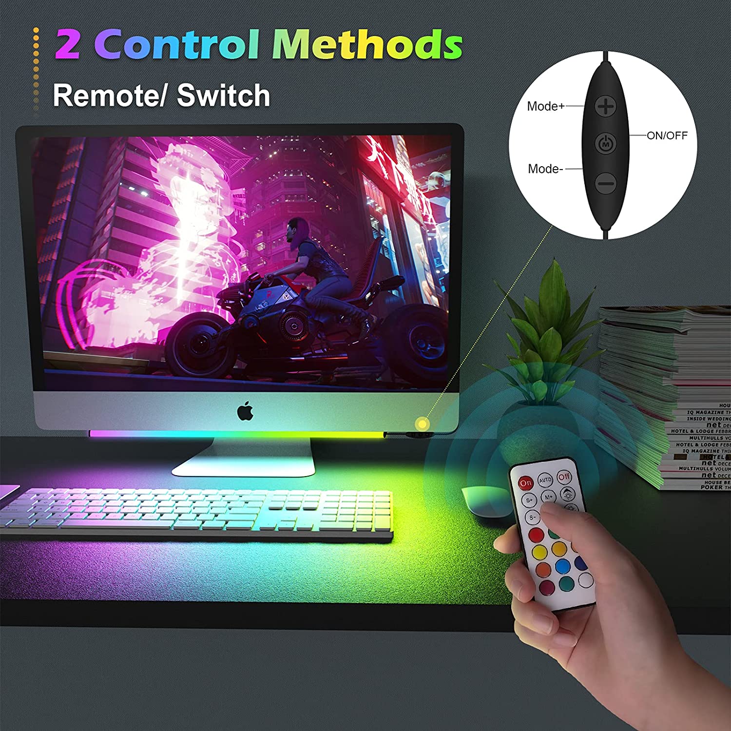 Under Monitor Light Bar RGB Dr - Desk Setup Diy 评论和价格