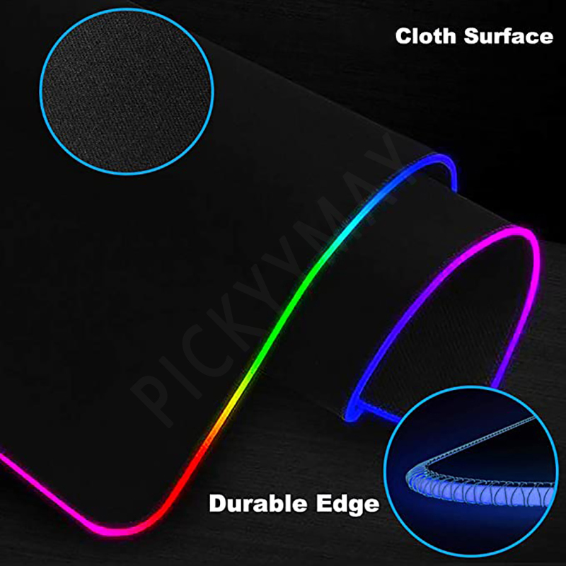 Large RGB Mouse Mat Cute Cat G - Desk Setup Blue 评论和价格